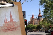 Taller de dibujo de arquitectura en Barcelona con un artista
